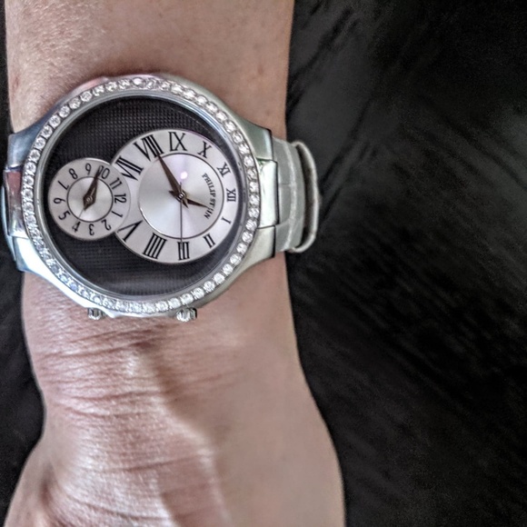 PHILIP STEIN STAINLESS STEEL WATCH WITH DIAMONDS main image 5